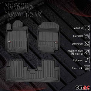 Honda CR-V Floor Mat - Omac - Proline Premium TPE - Black - '12-'16 Honda CR-V Floor Mat - Omac - Proline Premium TPE - Black - '12-'16
